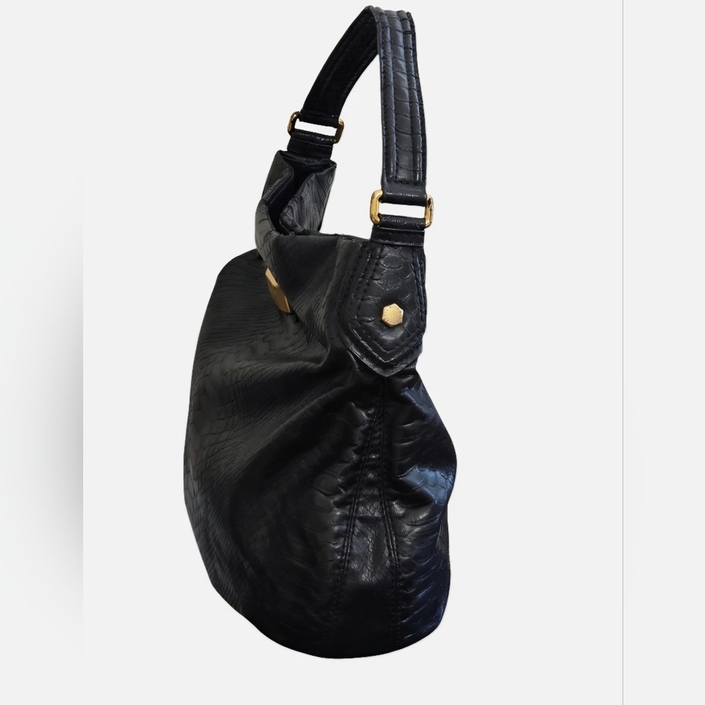 MARC by Marc Jacobs Sneaky Snake Hillier Hobo Black Shoulder Bag + Strap - Picture 9 of 10